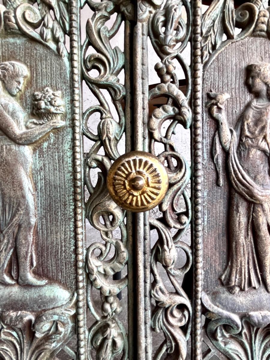 Bronze messing Antique fireplace doors
