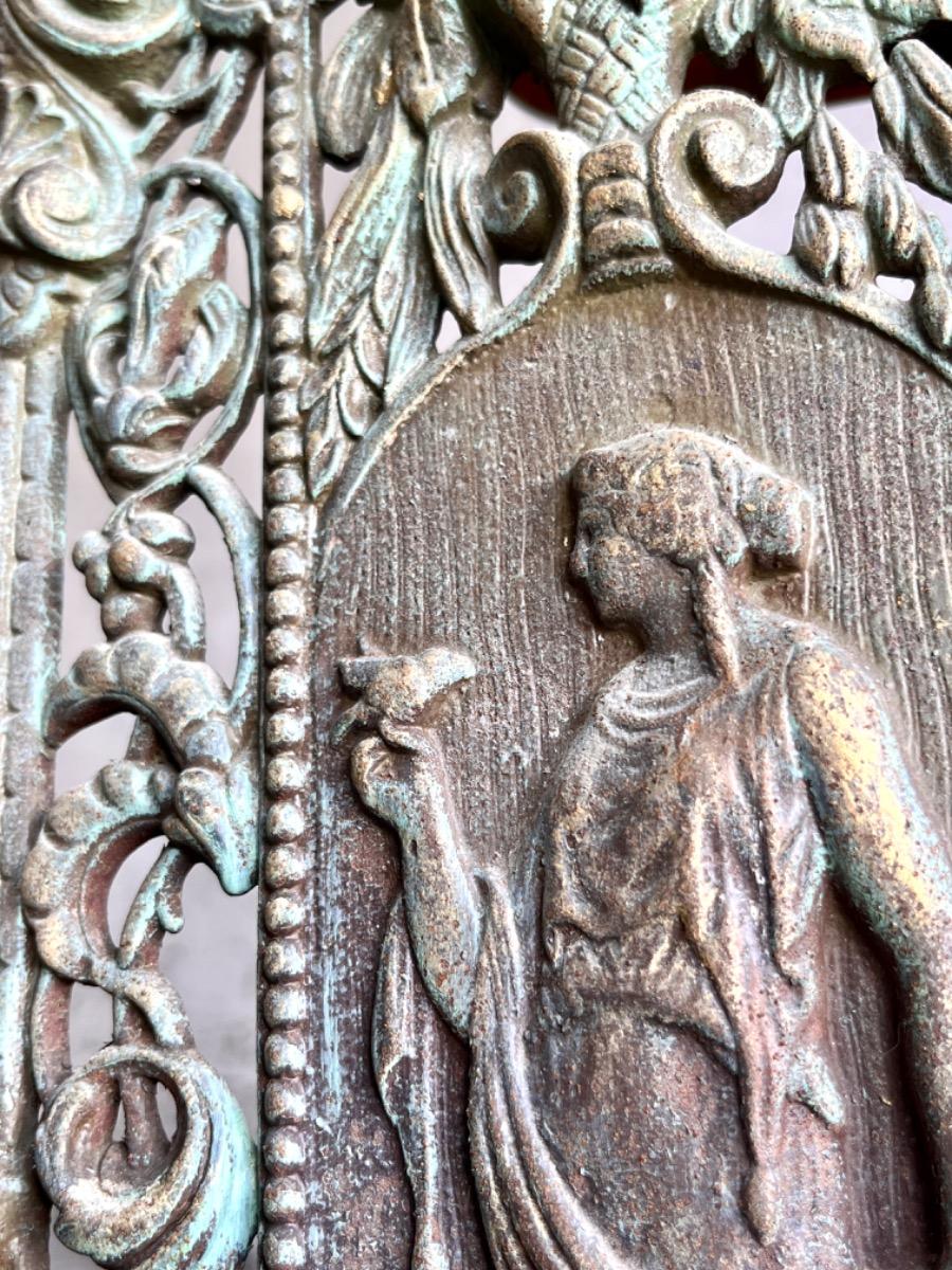 Bronze messing Antique fireplace doors