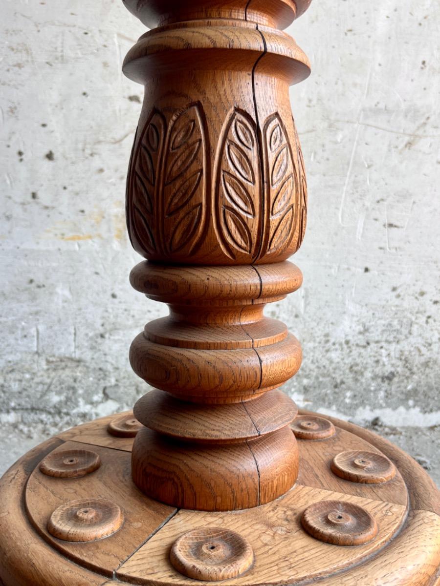 Decorative oak wooden Pilar, 20thcentury