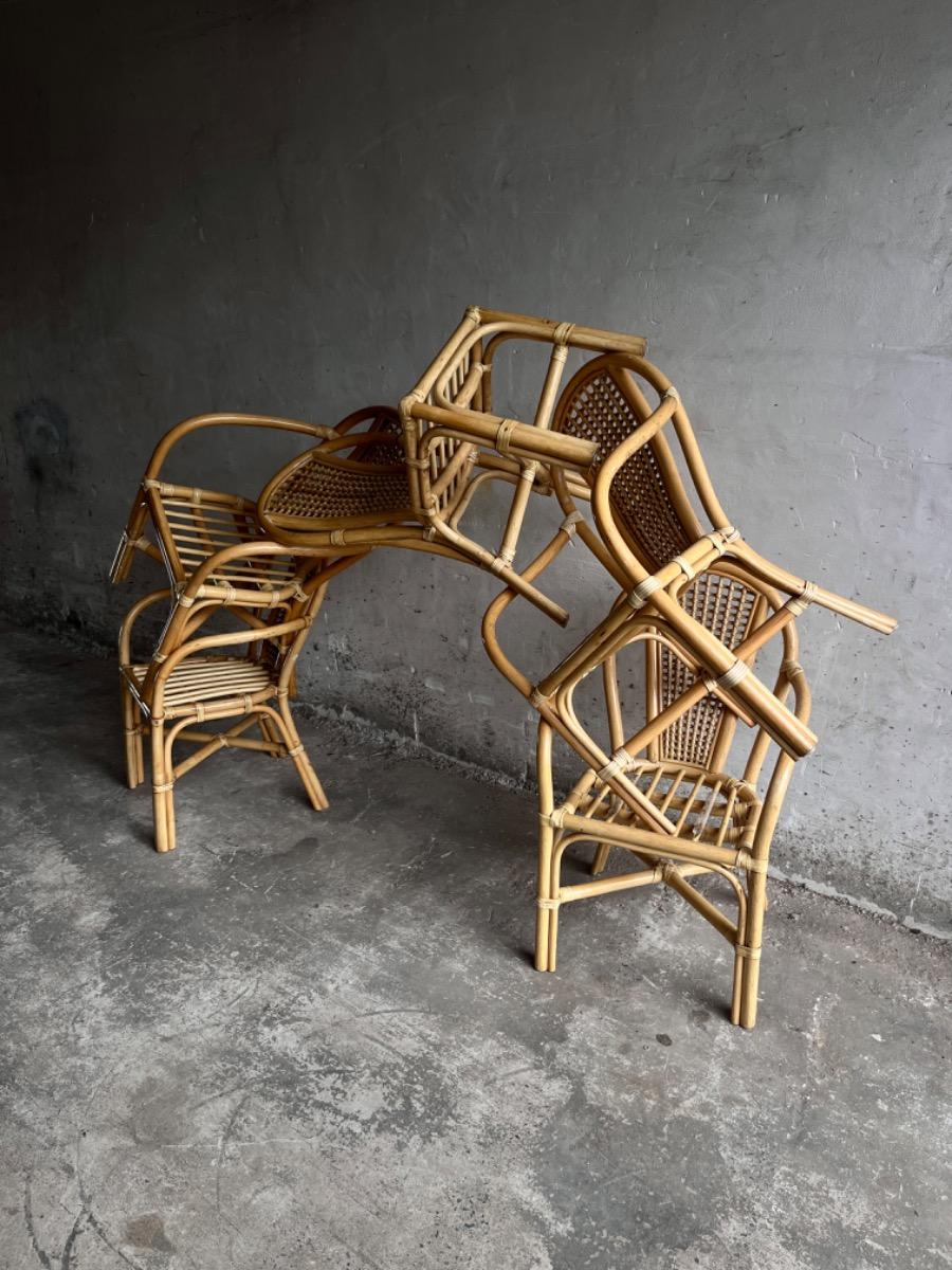 Manou rotan webbing chairs 