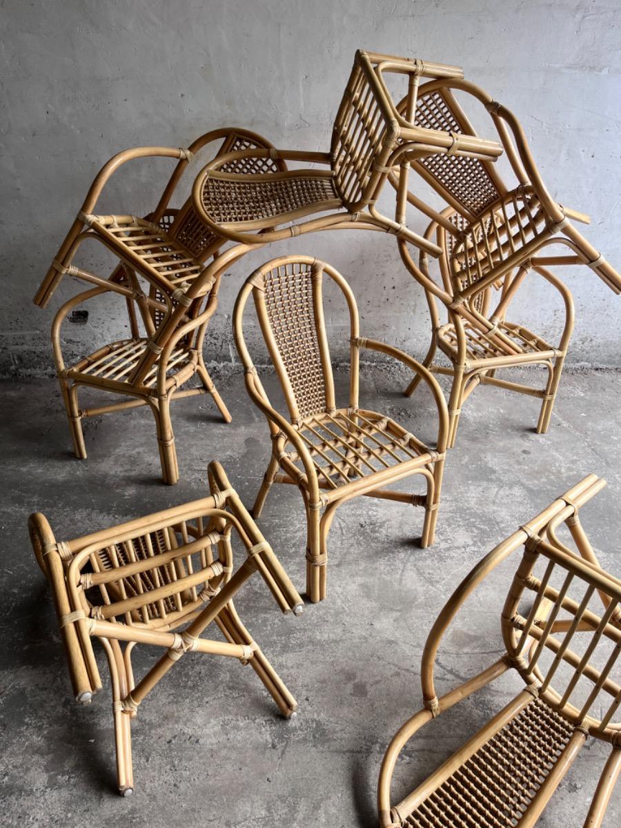 Manou rotan webbing chairs 