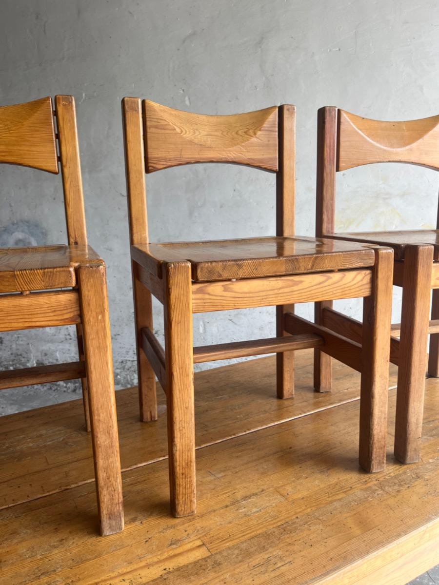 Suite of vintage 6 chairs and a dining table Ilmari Tapiovaara 1960s